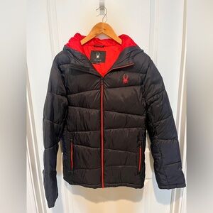 Men’s Spyder Black Jacket with Red Highlights. NWT.